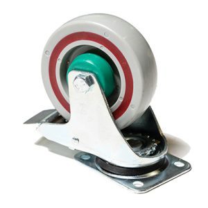 DMA 4c - Red/Grey Sandwich Swivel Braked 125mm