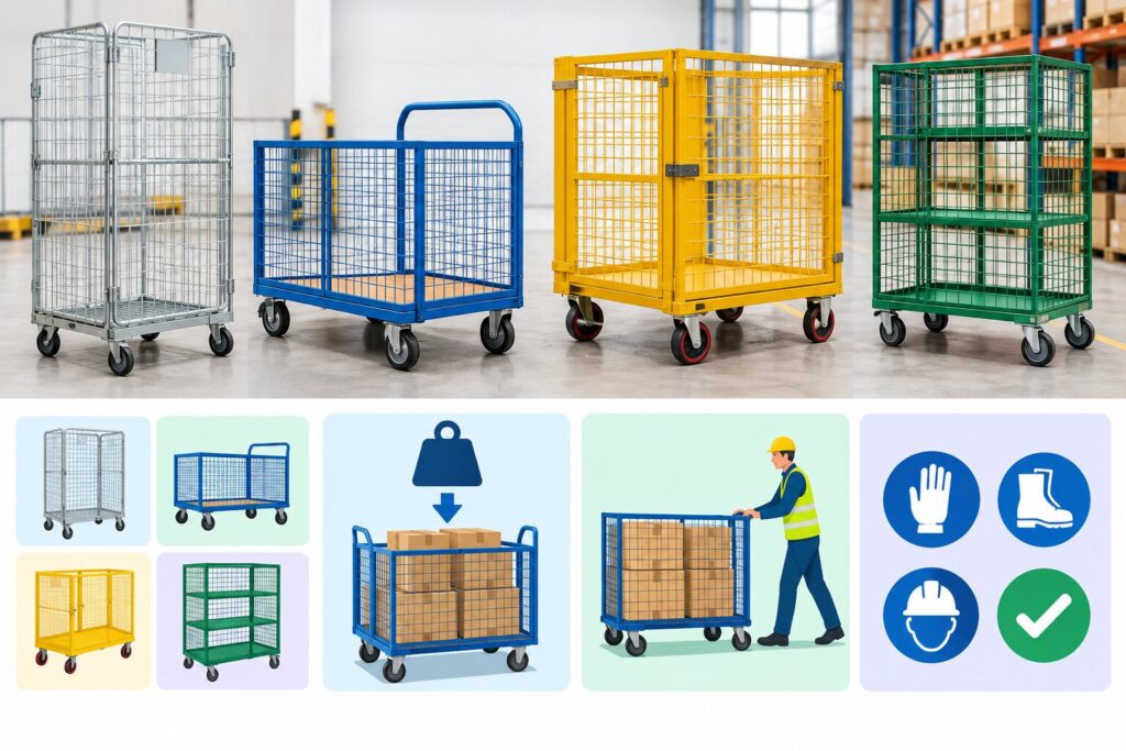 Types of wheeled cage